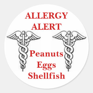 Autocollants d'allergie personnalisables