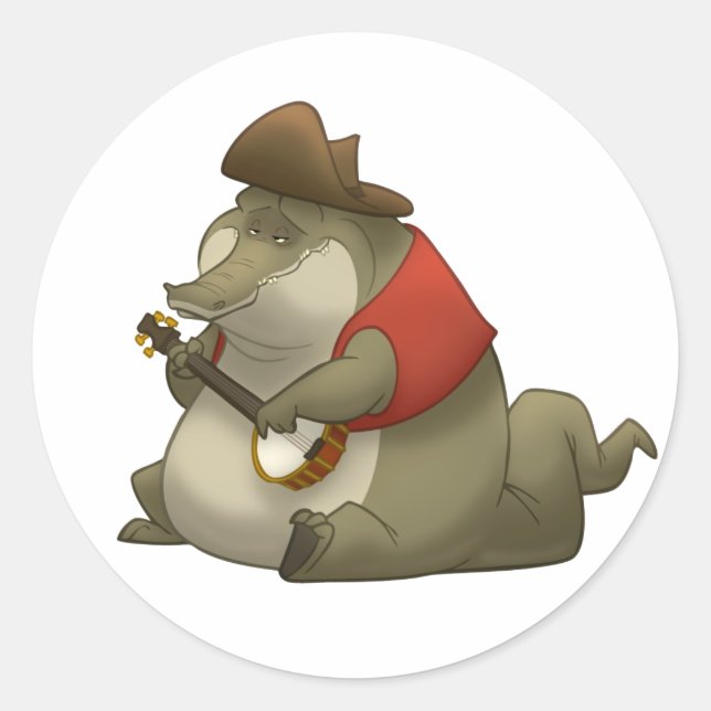 Autocollants d'alligator de Banjo-Strummin' (Devant)