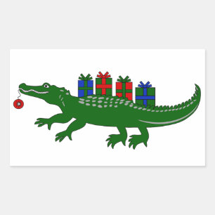 Autocollants d'alligator de Noël