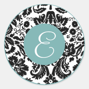 autocollants damask Monogrammes