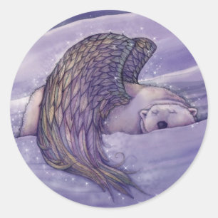 Autocollants d'ange ours polaire