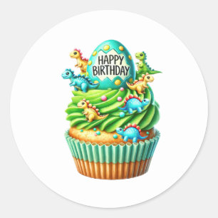 Autocollants d'anniversaire Cupcake