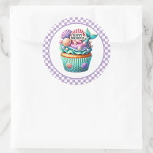 Autocollants d'anniversaire Cupcake