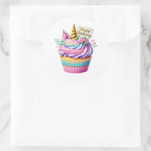Autocollants d'anniversaire Cupcake