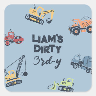 Autocollants d'anniversaire Dirty 3rd-y Constructi