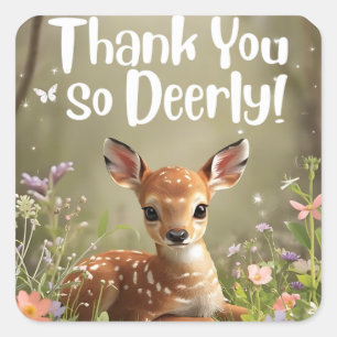 Autocollants d'anniversaire Little Spotted Deer Wo