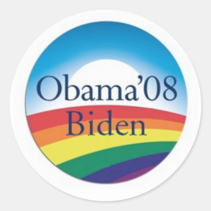 Autocollants d'ARC-EN-CIEL d'Obama Biden