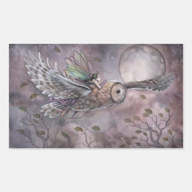 Autocollants d'art de fantaisie de chouette volant (Devant)