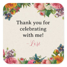 Autocollants de Baby Shower sur le thème du jardin