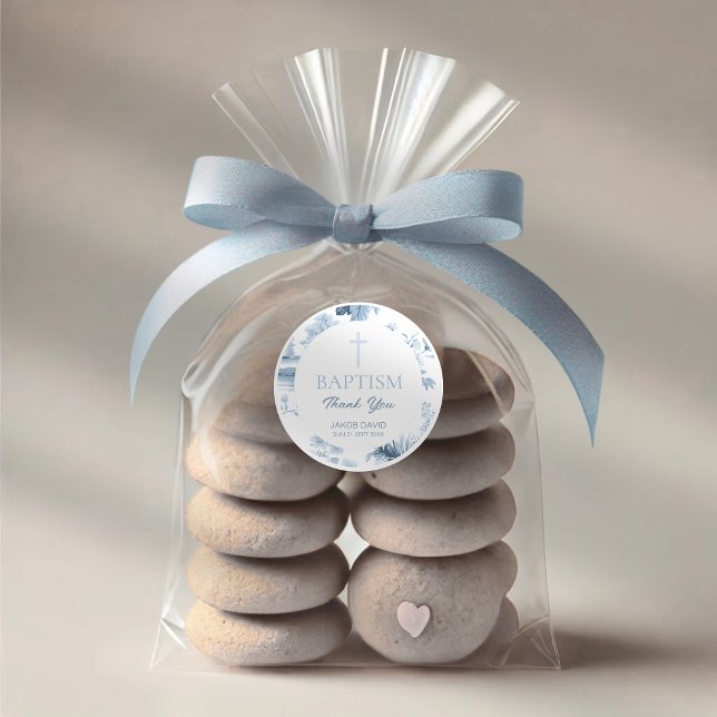 Autocollants de baptême modifiables – Toile vintag (Créateur téléchargé)