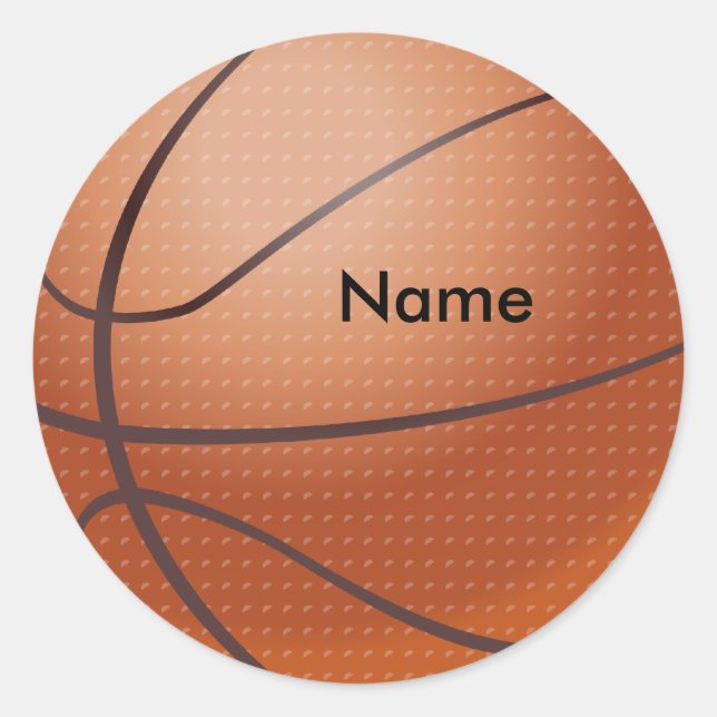 Autocollants de basket-ball de nom personnalisé (Devant)