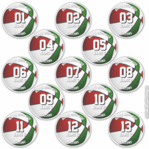 autocollants de basketball d'équipe de couleurs ro