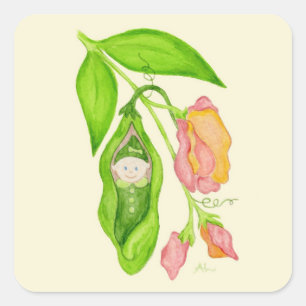 Autocollants de bébé de pois doux