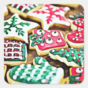 Autocollants de biscuits de Noël