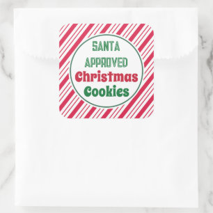 Autocollants de biscuits de Noël approuvés par le
