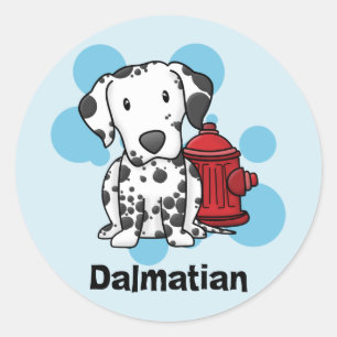 Autocollants de bouche de Dalmate et d'incendie de