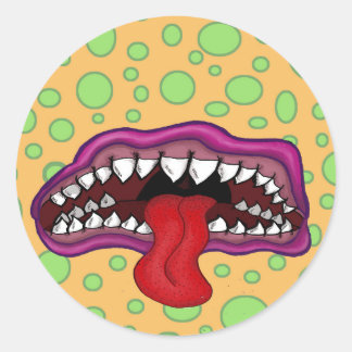Autocollants de bouche de monstre