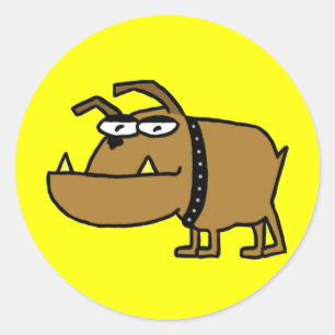 Autocollants de bouledogue de bande dessinée