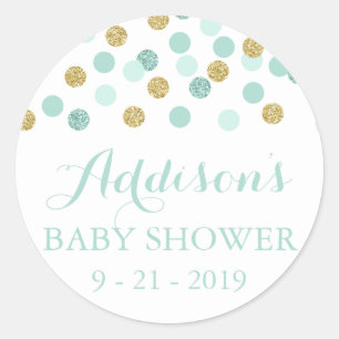 Autocollants de cercle de baby shower de parties