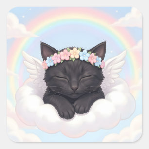 autocollants de chaton ange mignon