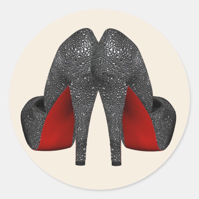 Autocollants de chaussures à talons hauts rouges (Devant)