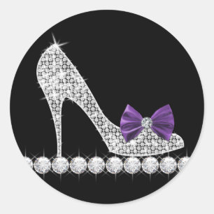 Autocollants de chaussures à talons hauts violets
