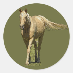 Autocollants de cheval de palomino