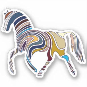 Autocollants de cheval d'empreinte digitale