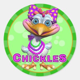 Autocollants de Chickles d'amusement