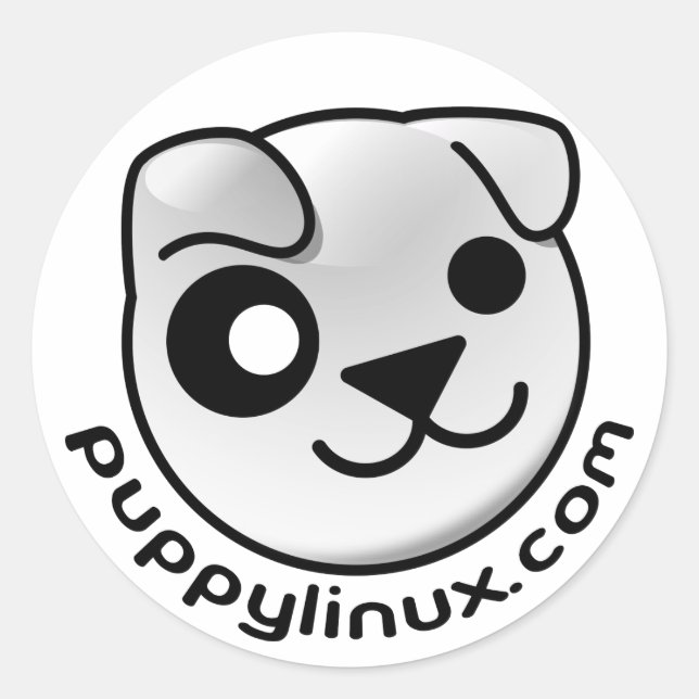 autocollants de chiot linux dot com (Devant)