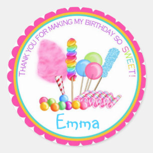 Autocollants de cirque de sucrerie