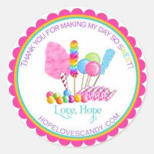 Autocollants de cirque de sucrerie