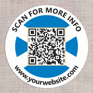 Autocollants de code QR d'Écosse moderne, Drapeau