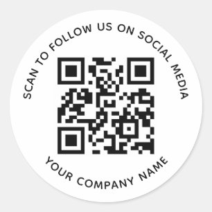 Autocollants de code QR des médias sociaux Scannez