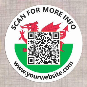 Autocollants de code QR du pays de Galles moderne,