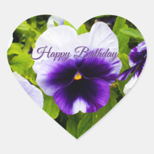 Autocollants de cœur d'anniversaire aux pensées vi