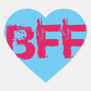 Autocollants de coeur de BFF