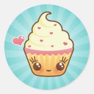 Autocollants de coeur de CuppyCakes