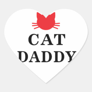 Autocollants de coeur de papa de chat