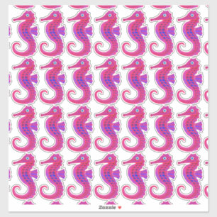 Autocollants de contour de Neon Seahorse (feuille)