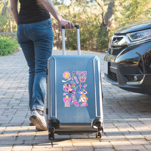 Autocollants de coupure de baiser y2k esthétiques (Valise Insitu)