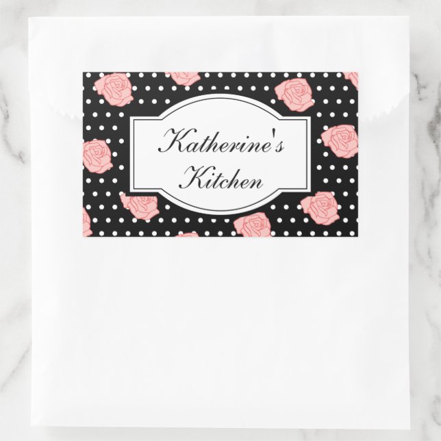 Autocollants de cuisine Rose Élégante (Sac)
