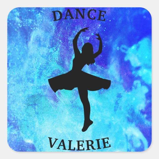 Autocollants de danse Galaxie Bleu pour Filles ave (Devant)