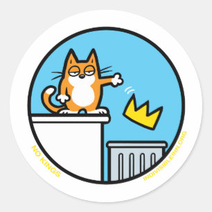 Autocollants de dessin animé de chat drôle sans ro