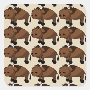 autocollants de dessins animés de buffle