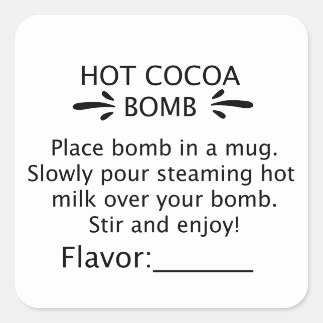 autocollants de direction de la bombe de cacao cha (Devant)