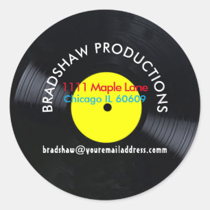 Autocollants de disques vinyle personnalisables
