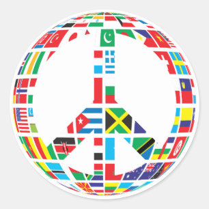 autocollants de drapeau de signe de paix