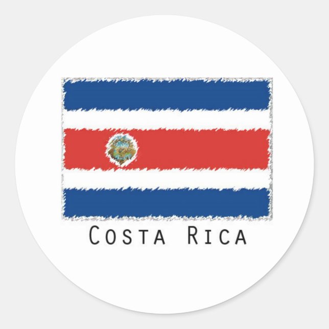 Autocollants de drapeau du Costa Rica réglés de 20 (Devant)