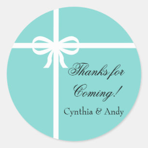 Autocollants de faveur d'Aqua et de ruban